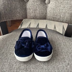 Blue Velvet slip on sneakers